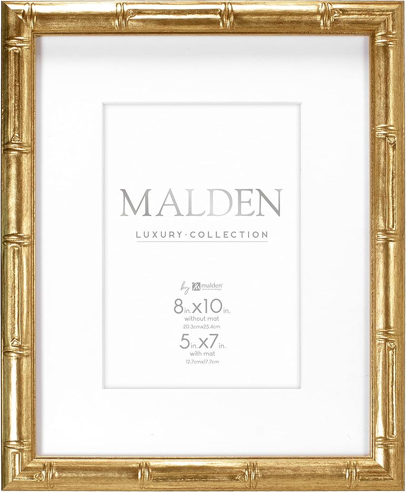 Amazon.com - Malden International Designs 5x7 Matted Gold Bamboo